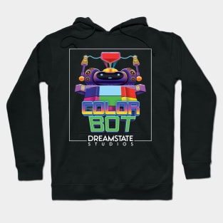 Color Bot Robot Game with Dreamstate Studios Logo Hoodie